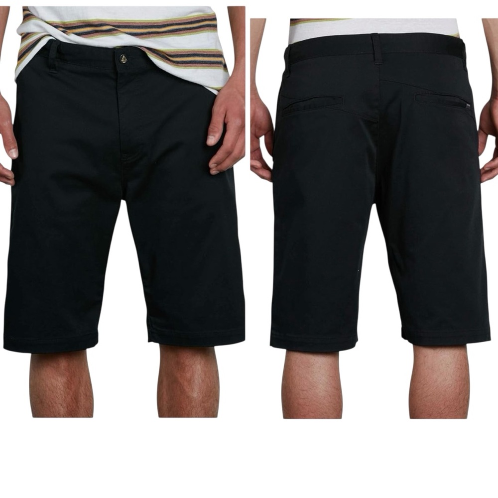 Volcom Vmonty Chino Black Shorts Size 32